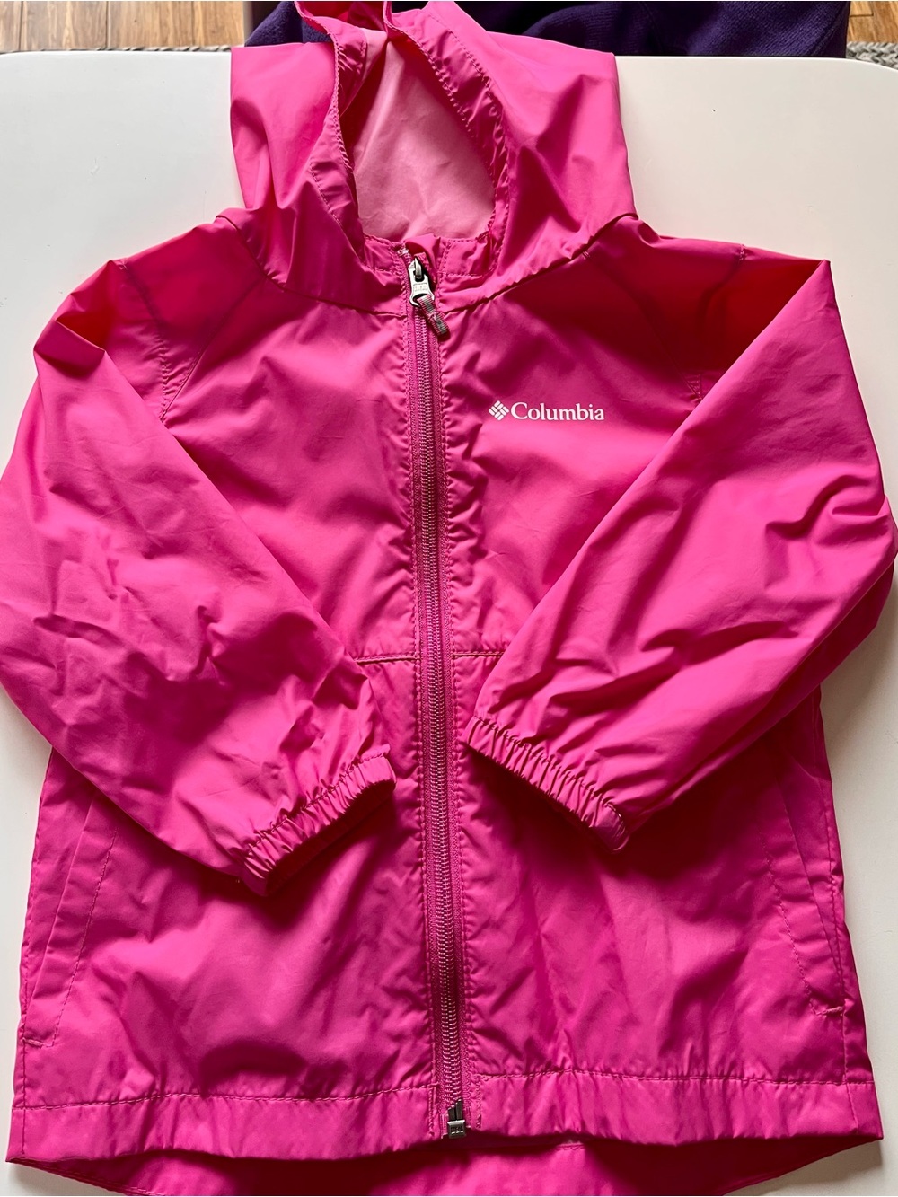 Columbia Kids Pink Hooded Raincoat